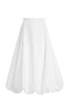 By Malene Birger Aubrey Bubble Organic Cotton Midi Skirt In White