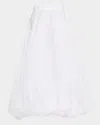 By Malene Birger Aubrey Bubble Organic Cotton Midi Skirt In White