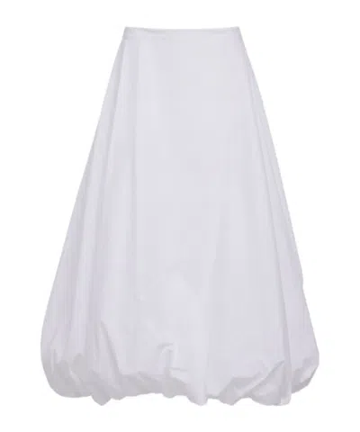 By Malene Birger Aubrey Organic Cotton Bubble Maxi Skirt In White