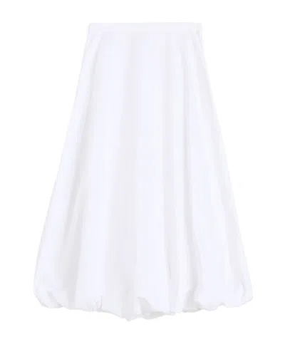 By Malene Birger Aubrey Organic Cotton Bubble Maxi Skirt In White