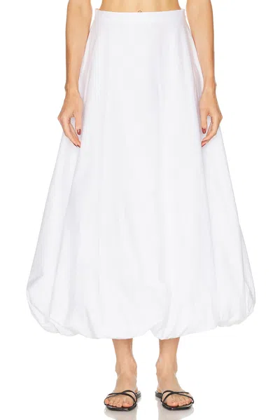 By Malene Birger Aubrey Organic Cotton Bubble Maxi Skirt In White