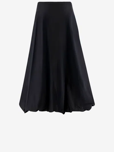 By Malene Birger Aubrey Organic Cotton Bubble Maxi Skirt In Black