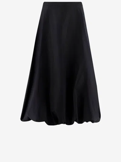 By Malene Birger Aubrey Organic Cotton Bubble Maxi Skirt In Black