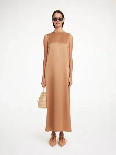 By Malene Birger Audette Maxi Dress In Tobacco Brown