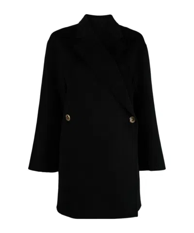By Malene Birger Ayvia Double-breasted Wool Coat In Black
