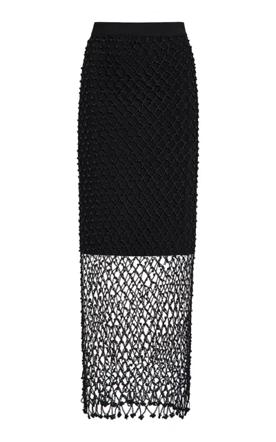 By Malene Birger Azalea Open-knit Maxi Skirt In Black