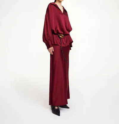 By Malene Birger Barbara Maxi Skirt In Cabernet In Red