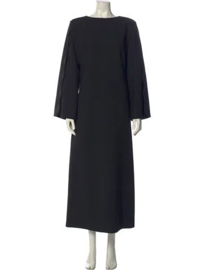 Pre-owned By Malene Birger Bateau Neckline Long Dress In Black