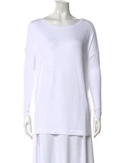 Pre-owned By Malene Birger Bateau Neckline Long Sleeve Tunic In White