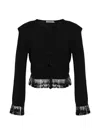 By Malene Birger Long-sleeved Knitted Cardigan In Black
