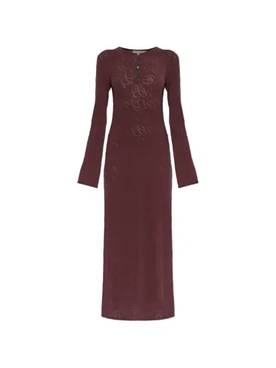 By Malene Birger Beatriz Cut-out Detail Maxi Dress In Burgundy