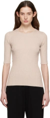 By Malene Birger Beige Blaise T-shirt In 160 Yellow Sand