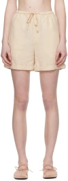 By Malene Birger Josea Slub-texture Shorts In 1u3 Wood