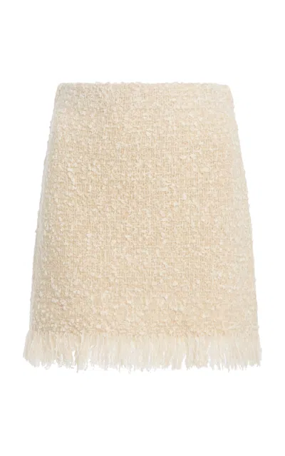 By Malene Birger Belicia Fringed Mohair-wool Mini Skirt In Brown