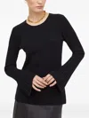 By Malene Birger Bell-sleeve Ribbed Sweater In Black