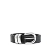 By Malene Birger Zoira Silver-tone Buckle Belt In Black