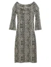 By Malene Birger Bennie Animal-printed Tencel Off-the-shoulder Maxi Dress In Gray