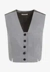 By Malene Birger Bettas Fitted Waistcoat In Gray