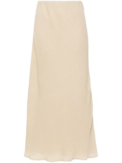 By Malene Birger Biancos Seersucker Maxi Skirt In Neutrals
