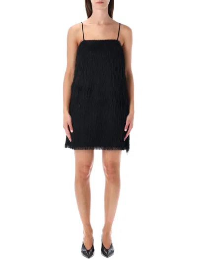 By Malene Birger Black Fringe Ledo Mini Dress