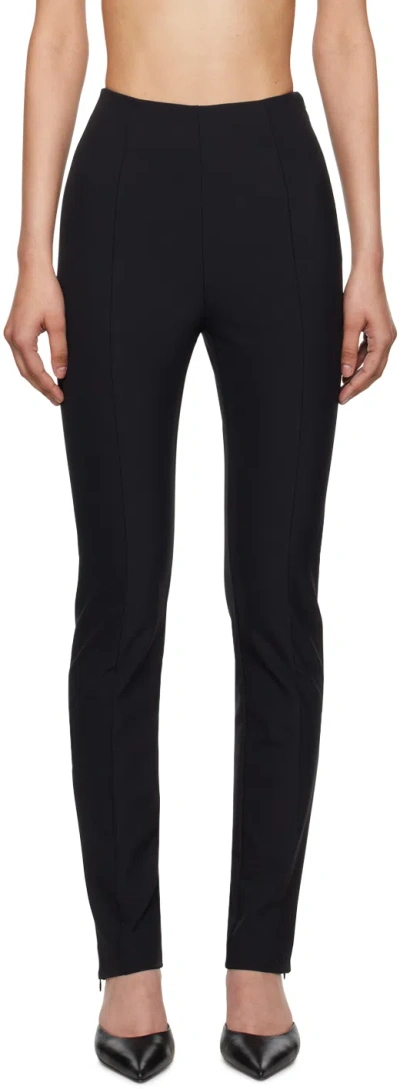 By Malene Birger Mid-rise Slim Fit Trousers In 黑色