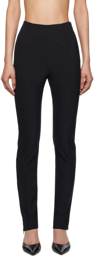 By Malene Birger Mid-rise Slim Fit Trousers In 050 Black