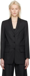 By Malene Birger Porter Tailored Single-breasted Blazer In 050 Black