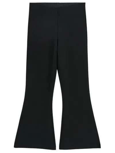 By Malene Birger Black Stretch Nylon Flared Pants In Multi
