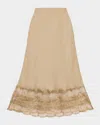 By Malene Birger Blake Satin Lace Slip Skirt
