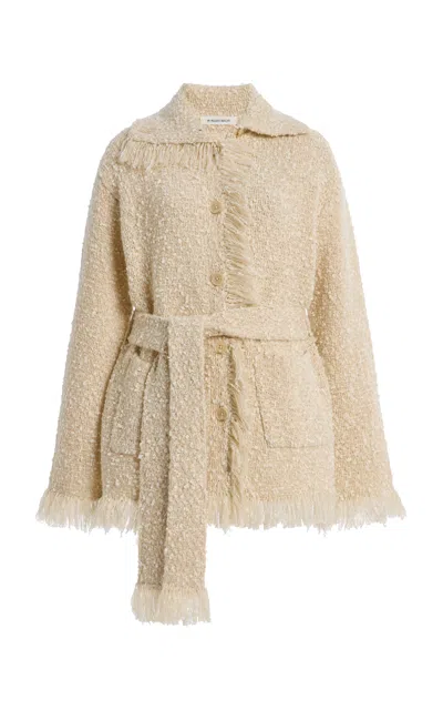 By Malene Birger Blanca Fringed Cotton-blend Cardigan In White