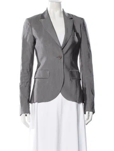 Pre-owned By Malene Birger Blazer In Gray