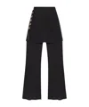 By Malene Birger Bolone Skirted Wide-leg Trousers In Black