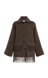By Malene Birger Boloune Fringe Wool Coat