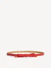 By Malene Birger Booma Leather Belt In Dark Chilli