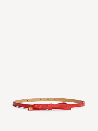 By Malene Birger Booma Leather Belt In Dark Chilli