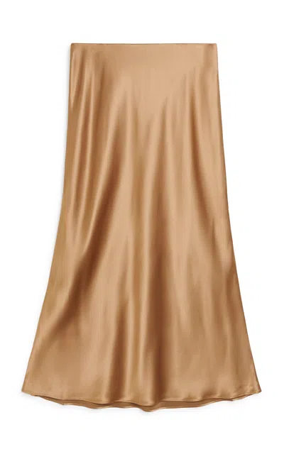 By Malene Birger Boshan Satin Maxi Skirt In Bronze