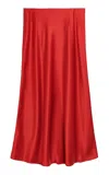 By Malene Birger Boshan Satin Maxi Skirt In Red
