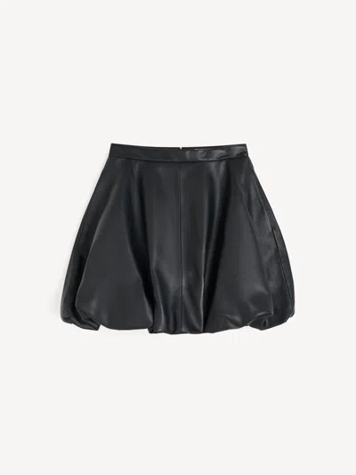 By Malene Birger Brey Leather Mini Skirt In Black