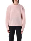 By Malene Birger Brie Wool And Mohair Crewneck Sweater In Pink