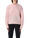 By Malene Birger Brie Wool And Mohair Crewneck Sweater In Pink