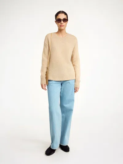 By Malene Birger Briella Mohair-blend Sweater In Twill Beige