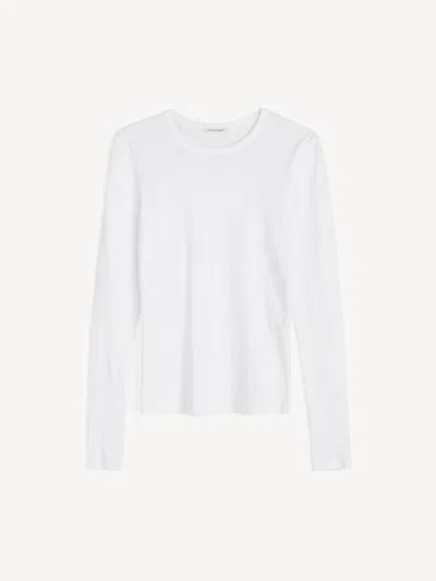 By Malene Birger Brita Flat Organic Cotton Long-sleeved T-shirt In White