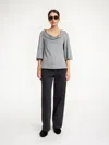 By Malene Birger Bryar Organic Cotton T-shirt In Grey Melange