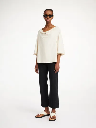 By Malene Birger Bryar Organic Cotton T-shirt In Oyster Gray