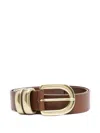 By Malene Birger Round-buckle Leather Belt In Brown