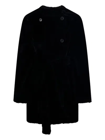 By Malene Birger Button Belted Coat In Black