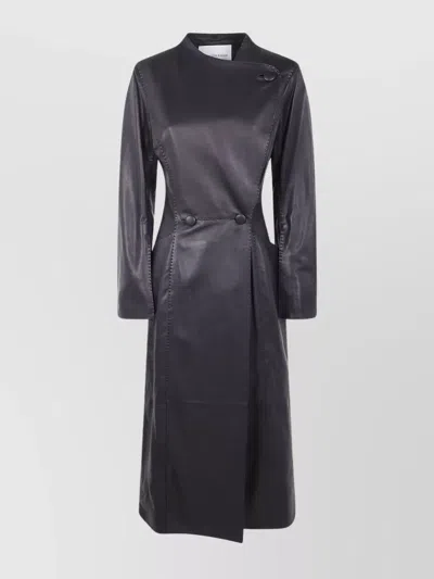 By Malene Birger Button Detailing Tailored Fit Coat In Blue