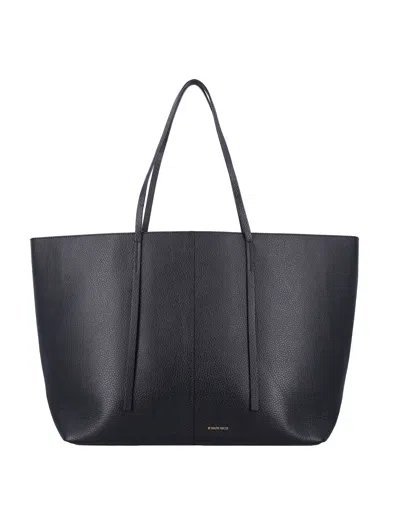 By Malene Birger Abilla Oversized Leather Tote Bag In Black