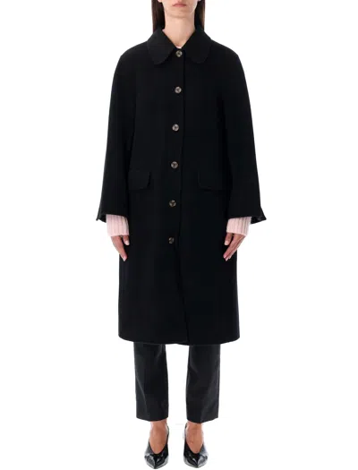 By Malene Birger Maelle Straight Wool Coat In Black