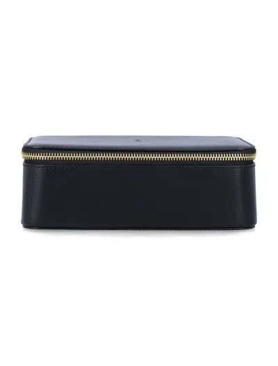 By Malene Birger Monogram Embossed Aya Cosmetic Case In Black